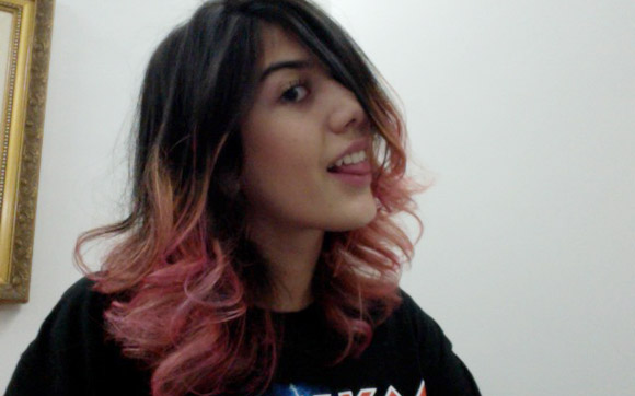 Gabi Rizental cabelo dip dye