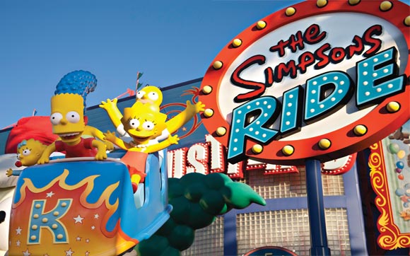 Fuja, com todos os seus personagens favoritos de Os Simpsons, do ex-presidiário Bob, que quer se vingar destruindo Krustyland, o parque temático do palhaço Krusty. The Simpsons Ride fica no parque Universal Studios, na Universal Orlando Resort, em Orlando.
