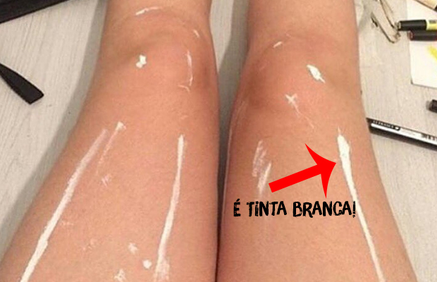 'A perna é oleosa ou está suja de tinta?' é o novo desafio da web