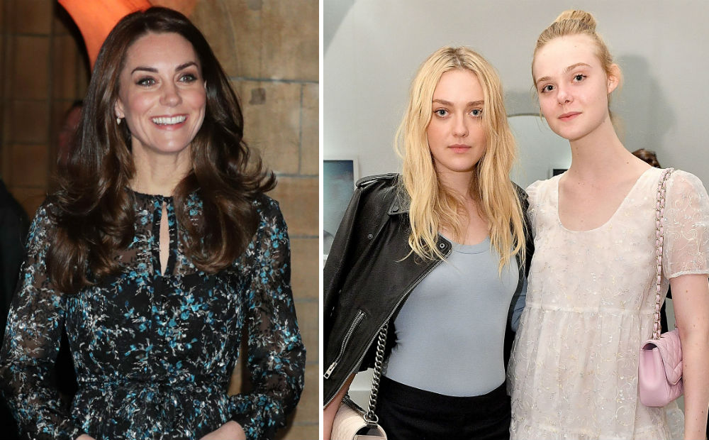 kate-middleton-elle-dakota-fanning WPA Pool/Getty Images e Mike Windle/Getty Images