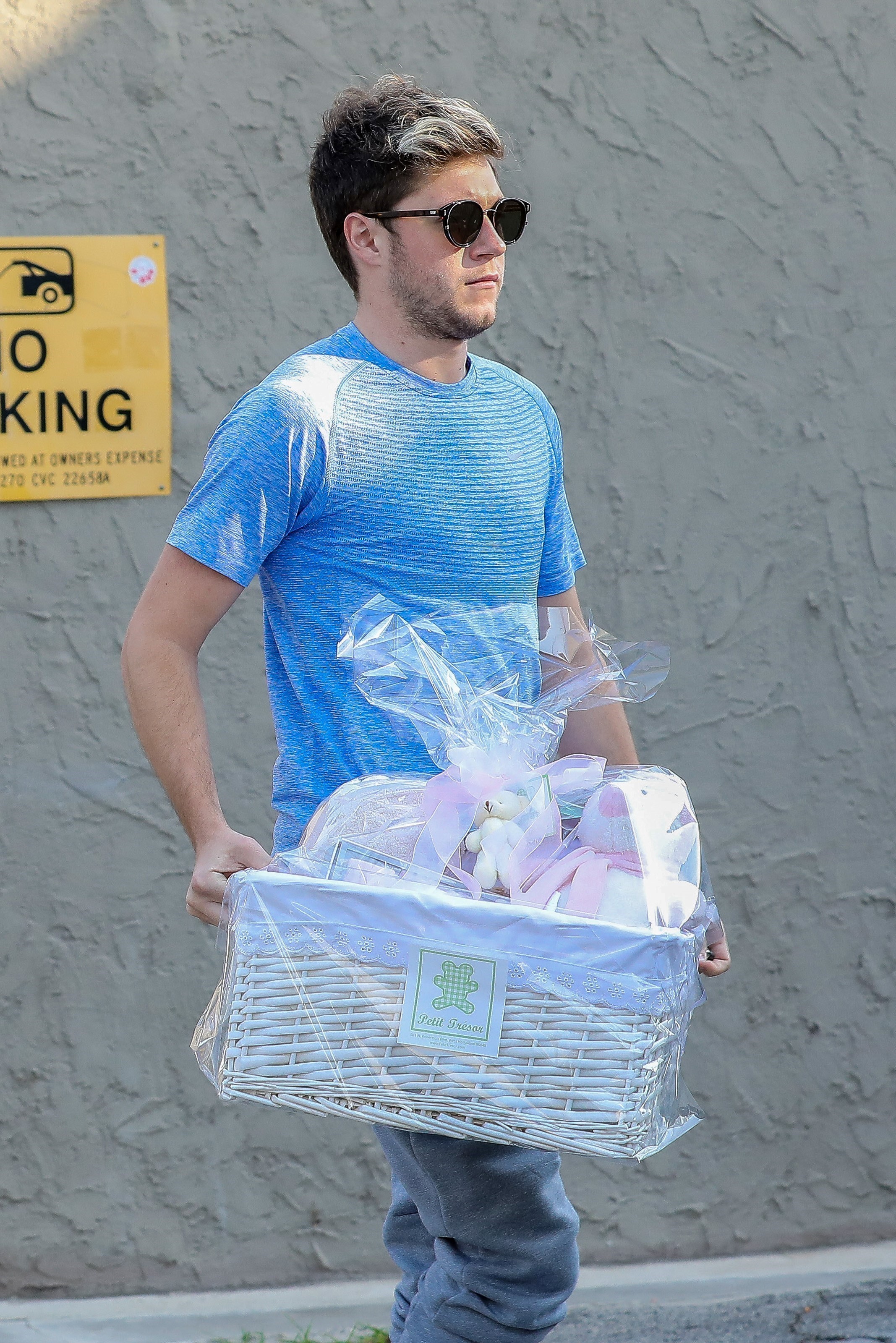 Niall Horan buys a basket full of goodies at Petit Tresor *EXCLUSIVO* - Niall Horan buys a basket full of goodies at Petit Tresor in West Hollywood. The One Direction singer rocked sweat pants and sneakers for his time on the town. AKM-GSI 7 DEZEMBRO 2016Carolina Fernandes (11)3280-9759 carol@akmgsi.com.br