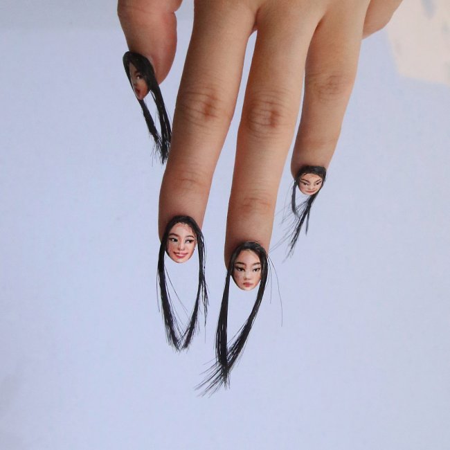nail-art-com-cabelo