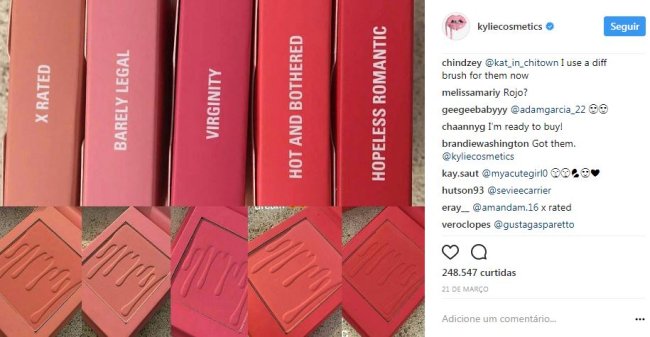 polêmicas Kylie Cosmetics nota péssima avaliação