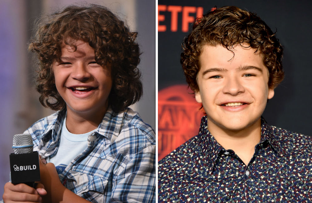 Gaten Matarazzo na premiere da 1a e 2a temporada de Stranger Things