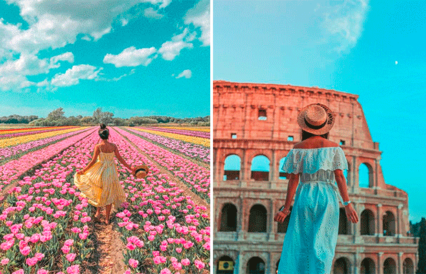 Instagram da Leitora: o rosa e o azul acompanham as viagens de Miss May