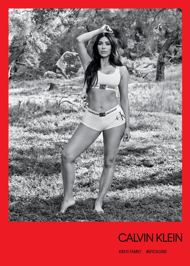 Kim Kardashian na campanha #MYCALVINS. Kim Kardashian na campanha #MYCALVINS.