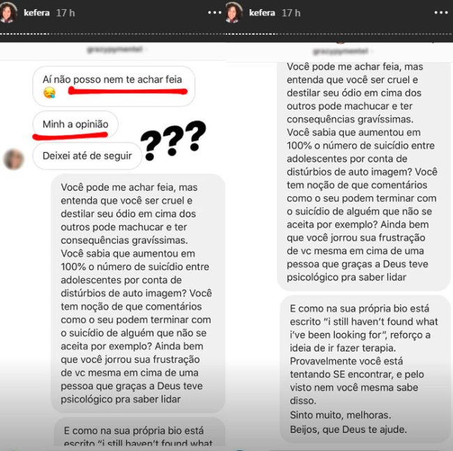 kefera-responde-comentario-de-seguidora-que-a-chamou-de-feia-2 kefera-responde-comentario-de-seguidora-que-a-chamou-de-feia-2