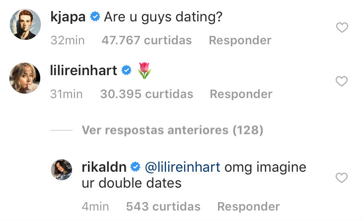 comentarios-lili-reinhart-kj-apa-namoro-camila-mendes-charles-melton