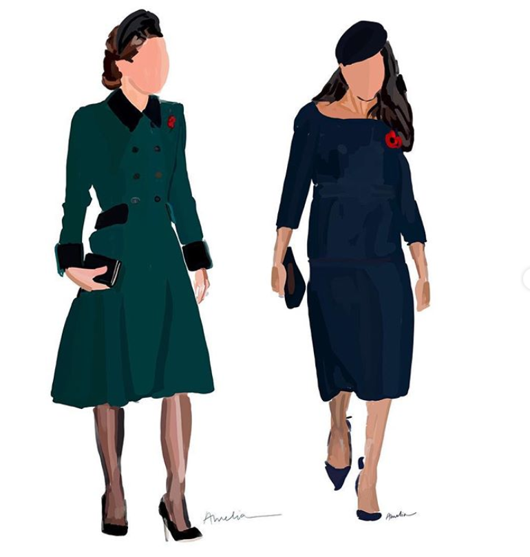 ilustrações-dos-looks-da-famlia-real