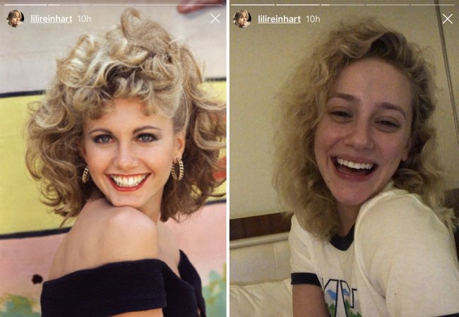 Lili Reinhart mostrando o cabelo natural