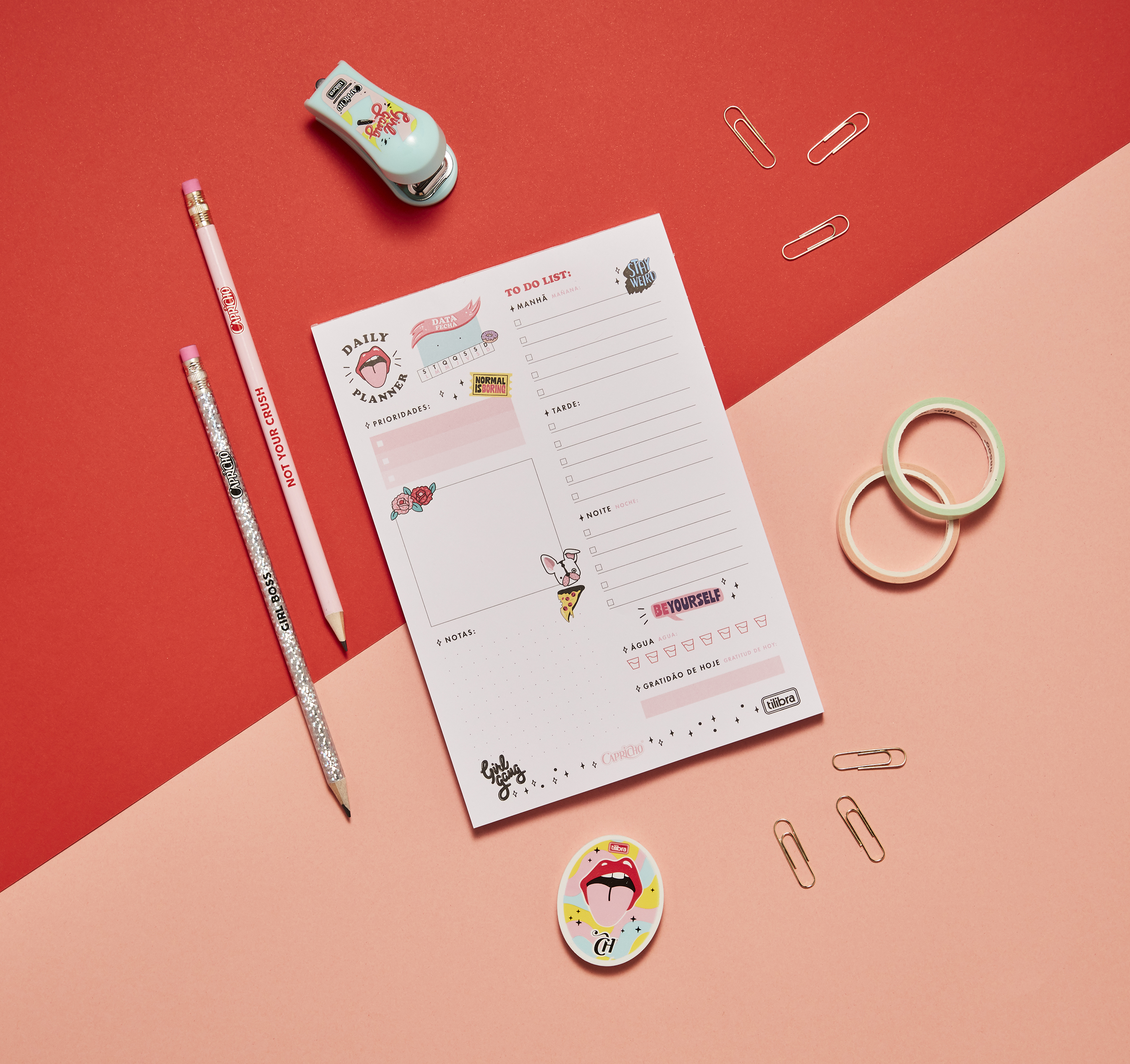 material-escolar-capricho-tilibra-2019 Bloquinho com planner diário CAPRICHO para Tilibra.