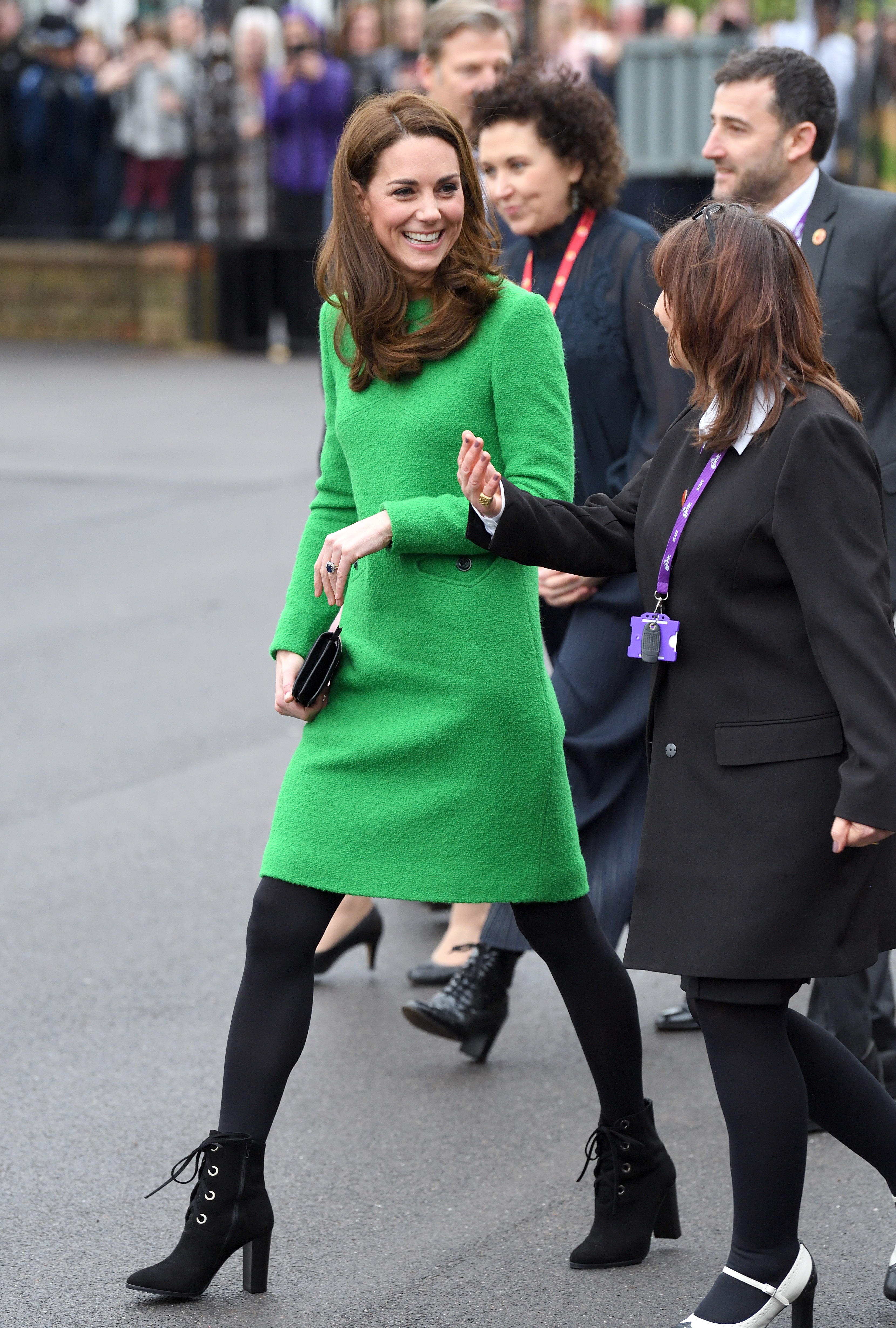 The Duchess Of Cambridge Visits Schools In Support Of Children’s Mental Health As ankle boots da Kate Middleton.