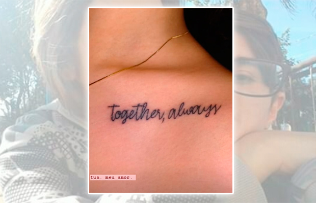 Isabela Tibcherani faz tatuagem em homenagem a Rafael Miguel
