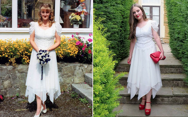Jovem usa vestido de noiva de sua mãe para a formatura 5