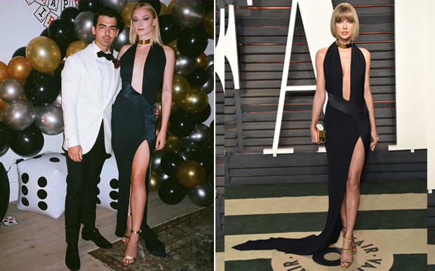 Taylor Swift e Sophie Turner usam o mesmo vestido