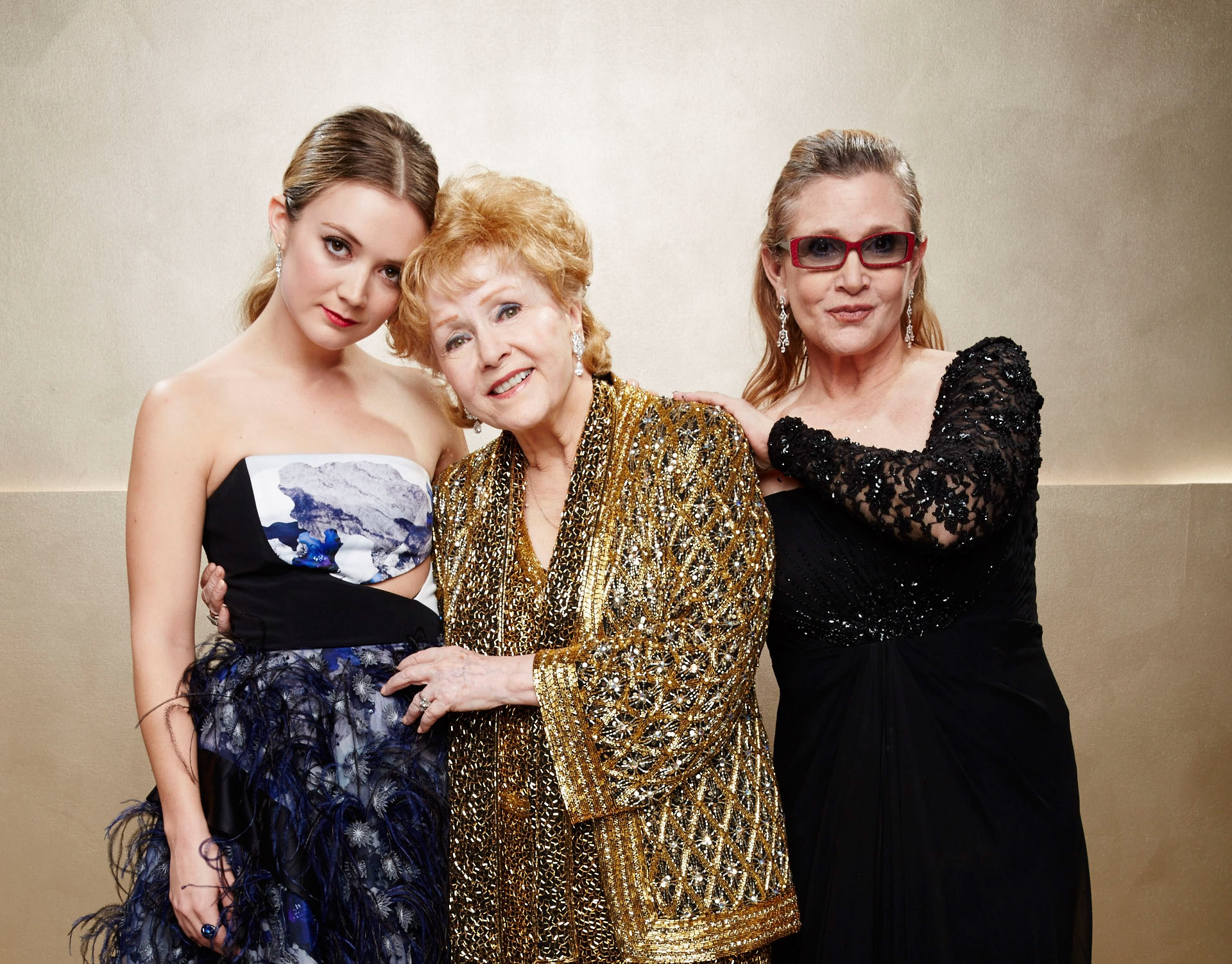 Billie Lourd, Carrie Fisher e Debbie Reynolds Billie Lourd, Carrie Fisher e Debbie Reynolds