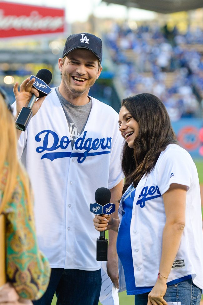 Celebrities At The Los Angeles Dodgers Game