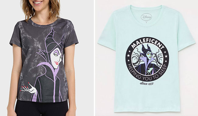 Camisetas Malévola, da Riachuelo (R$ 39,90*), e também da Renner (R$ 49,90*).