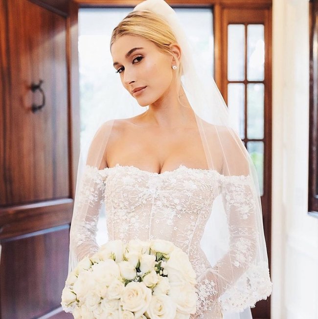 Hailey Bieber Vestido de Noiva