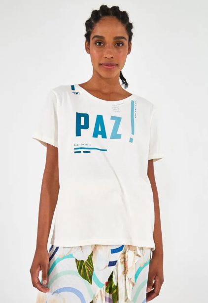 Camiseta Paz, Farm, R$ 98* Camiseta Paz, Farm, R$ 98*