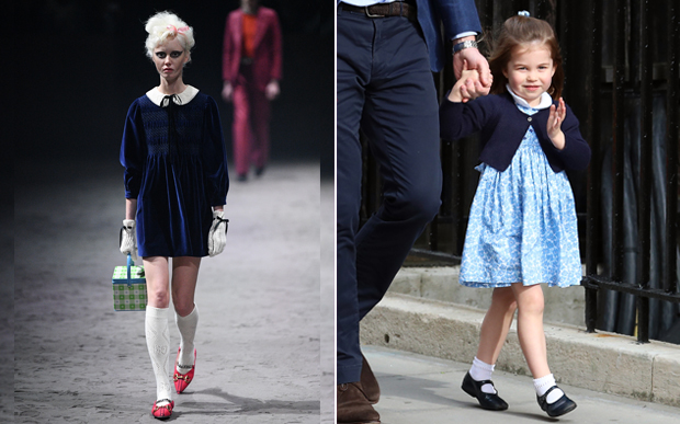 Princesa Charlotte usa looks parecidos com a nova coleção da Gucci