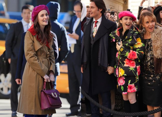 Emily em Paris looks parecidos Gossip Girl 4