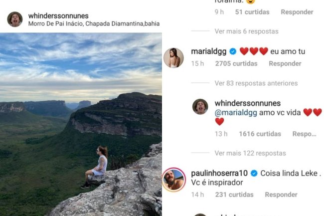 Comentário de Maria na foto de Whindersson