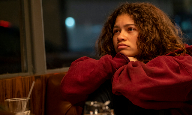 Zendaya como Rue em Euphoria