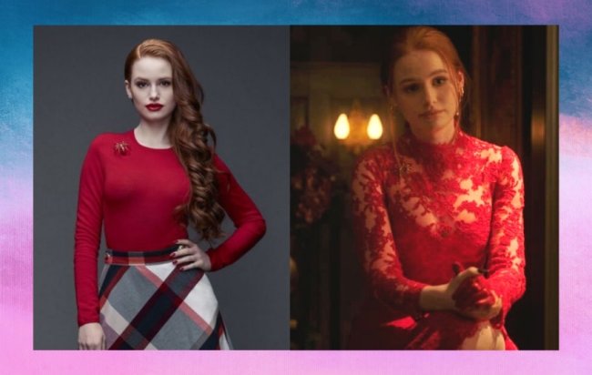 Cheryl Blossom manteve os looks com tons de vermelho Cheryl Blossom manteve os looks com tons de vermelho