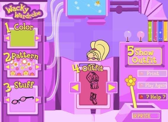 Polly Wacky Wardrobe fotos de jogos online antigos que vão mexer com sua memória afetiva