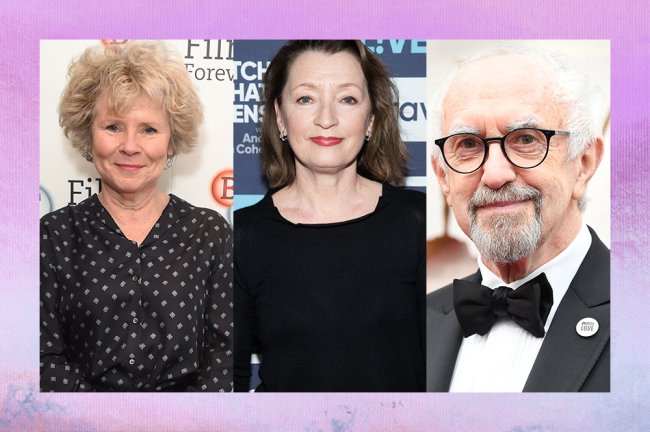 contagem com imagem da atriz Imelda Staunton, Lesley Manville e do ator Jonathan Pryce.