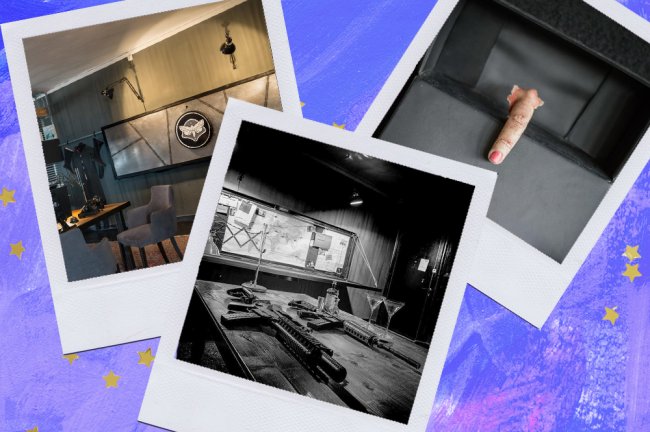17 viagens que todo nerd vai querer fazer no pós-pandemia Montagem sobre fundo azul com fotos de apartamento temático de CSI