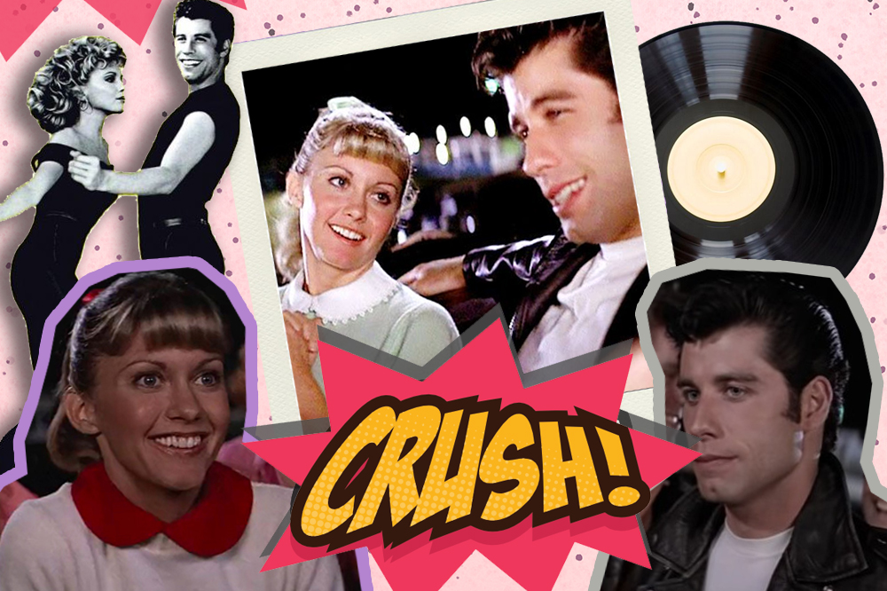 Montagem com cenas do filme Grease