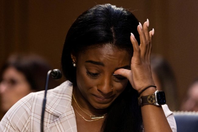 Simone Biles Simone Biles durante participação em comitê do Senado