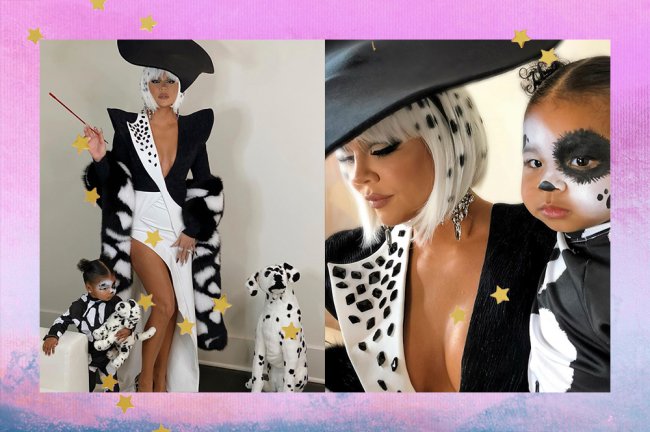 Khloe Kardashian fantasiada de Cruella