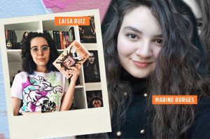 Galera CAPRICHO dá dicas valiosas para você que vai prestar o Enem Foto da Laisa e da Marina, da Galera CAPRICHO. A Laisa posa segurando o livro Guerra e Paz. Ela usa óculos, é branca e tem o cabelo liso castanho. A Marine posta uma selfie. Ela é branca, tem o cabelo ondulado castanho e veste um sobretudo preto.