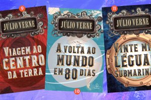 Montagem com livros clássicos que estão em promoção na Amazon