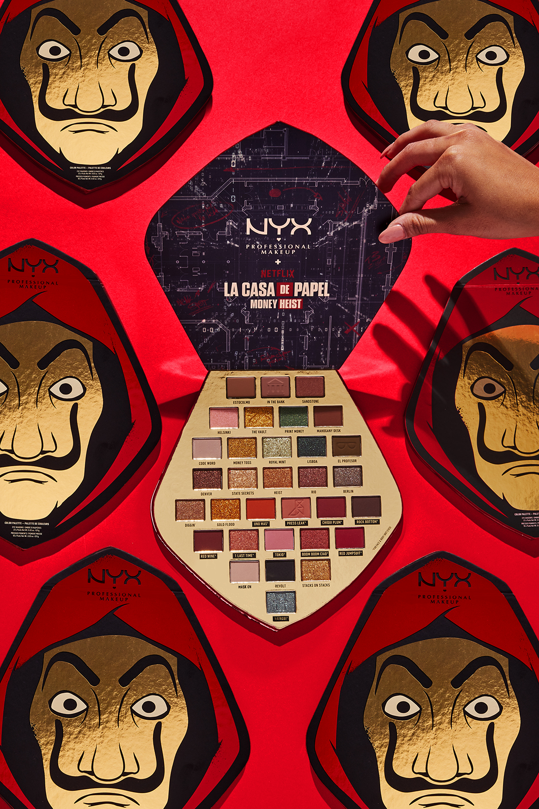 nyx-la-casa-de-papel-paleta-sombras-colecao-maquiagem Paleta de sombras da NYX inspirada em La Casa de Papel