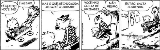 Tirinha do Calvin cobrada no Enem 2021 Tirinha do Calvin cobrada no Enem 2021