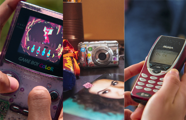 De Volta Aos 15: você lembra todos esses hits de decoração dos anos 2000? Foto de um Game Boy, uma máquina digital e um celular Nokia antigo