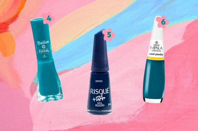 esmaltes-azuis-inverno-2022 Recomendação de três esmaltes azuis para o inverno 2022.
