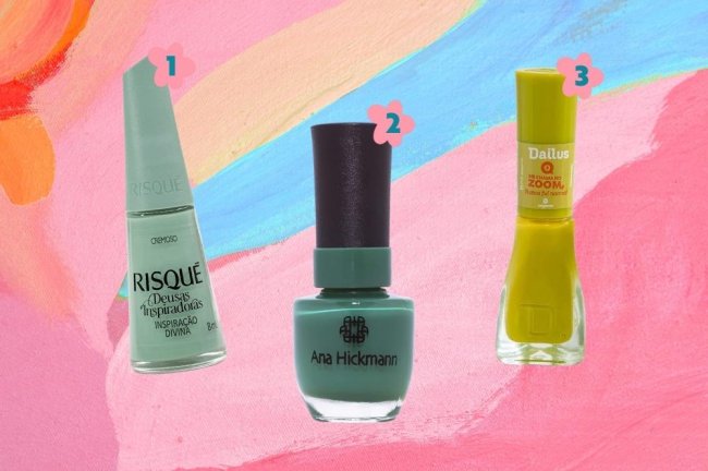 esmaltes-verdes-inverno-2022 Recomendação de três esmaltes verdes para o inverno 2022.