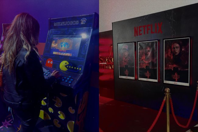 Tudo que rolou no evento da netflix de pré-estreia da quarta temporada de Stranger Things Cenários de Stranger Things no evento da Netflix