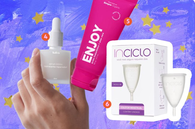 Produtos de higiene íntima para conhecer e comprar Produtos de higiene íntima como séruns e coletor menstrual
