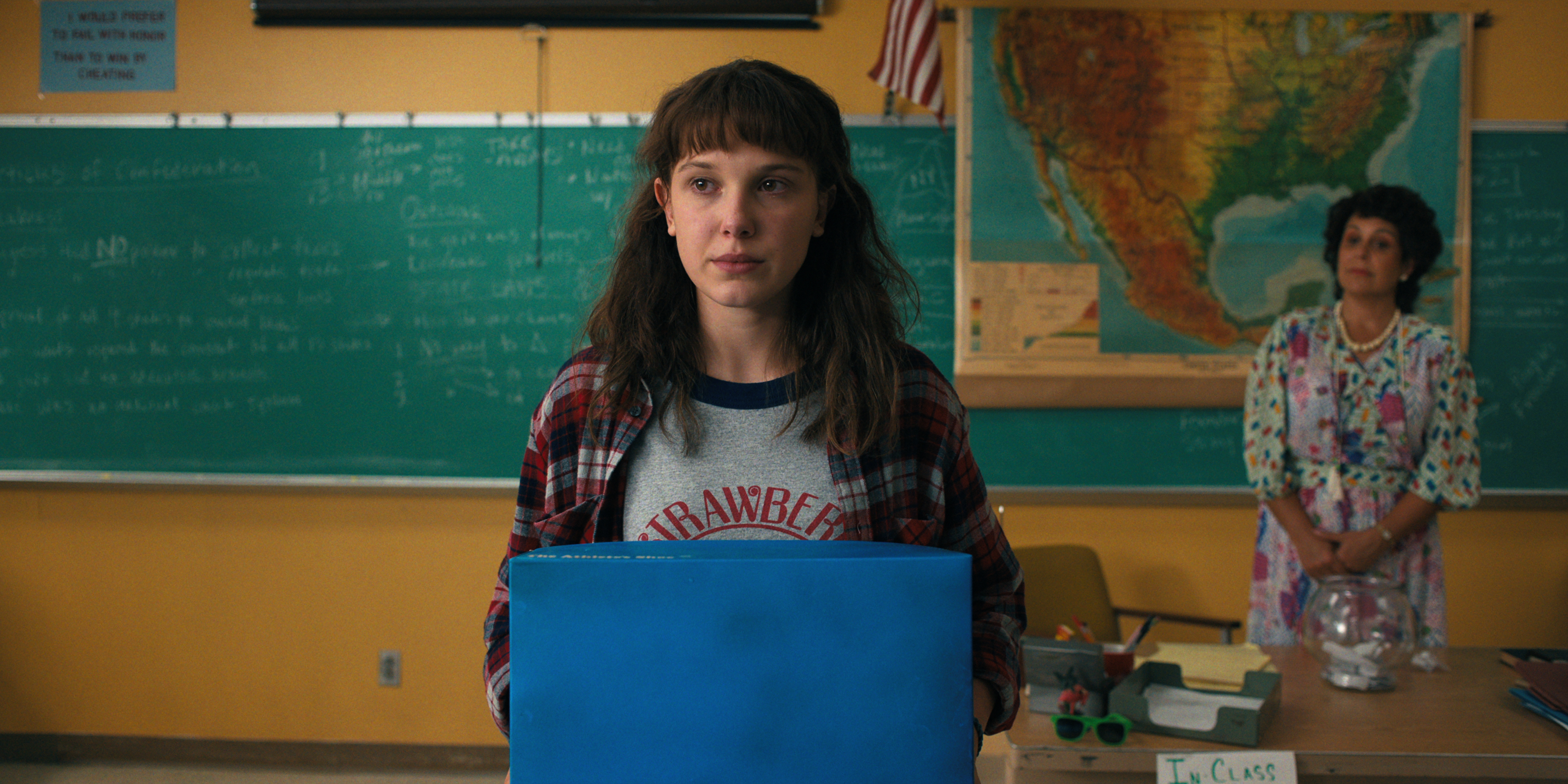 stranger-things-netflix-camisa-xadrez-01 Eleven na quarta temporada de Stranger Things