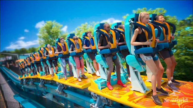 Conheça a Pipeline, primeira montanha-russa “em pé” de surf de Orlando Pipeline, montanha-russa de surf do SeaWorld
