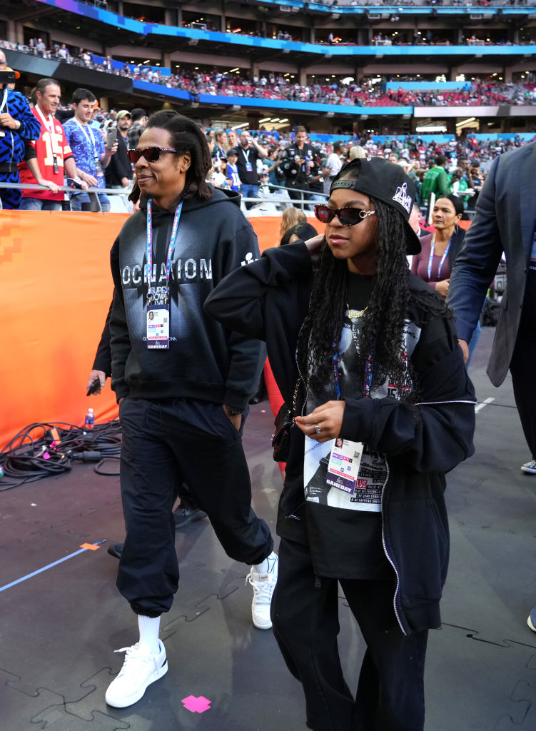 Super Bowl LVII Pregame Jay-Z e Blue Ivy Carter no Super Bowl 2023