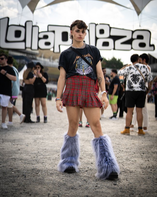 Look saia xadrez Lollapalooza 2023