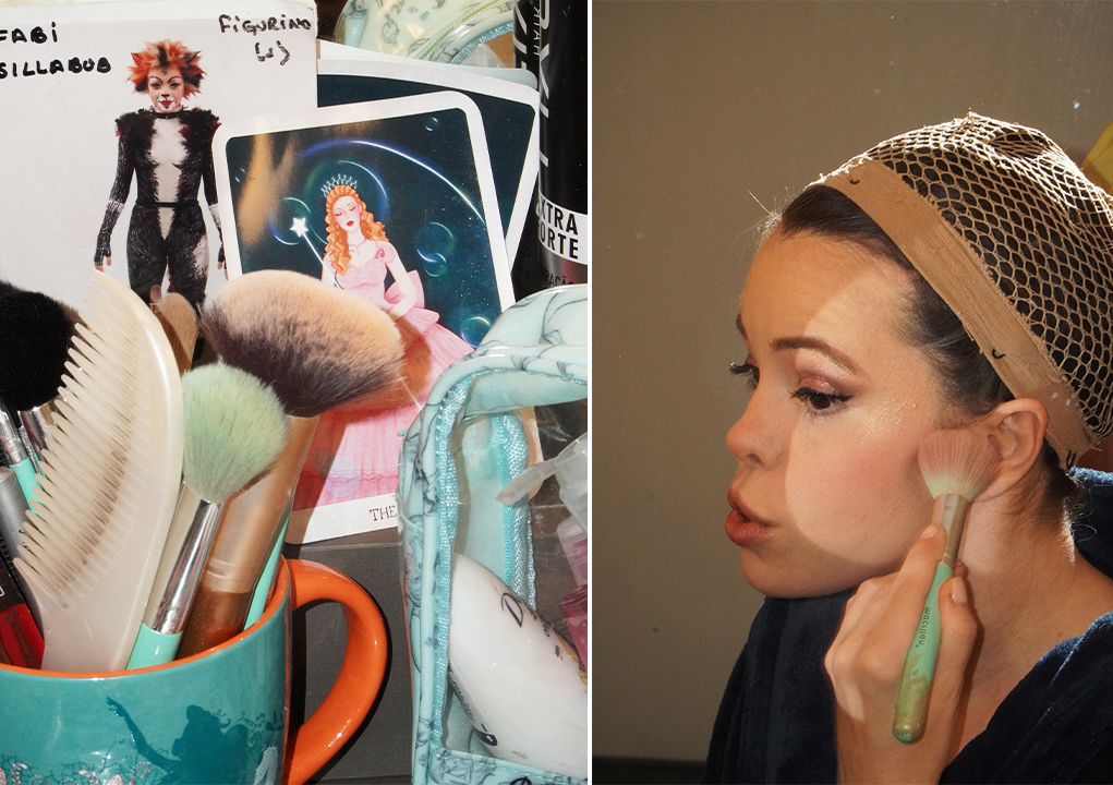 Fabi Bang (Glinda) nos bastidores de Wicked