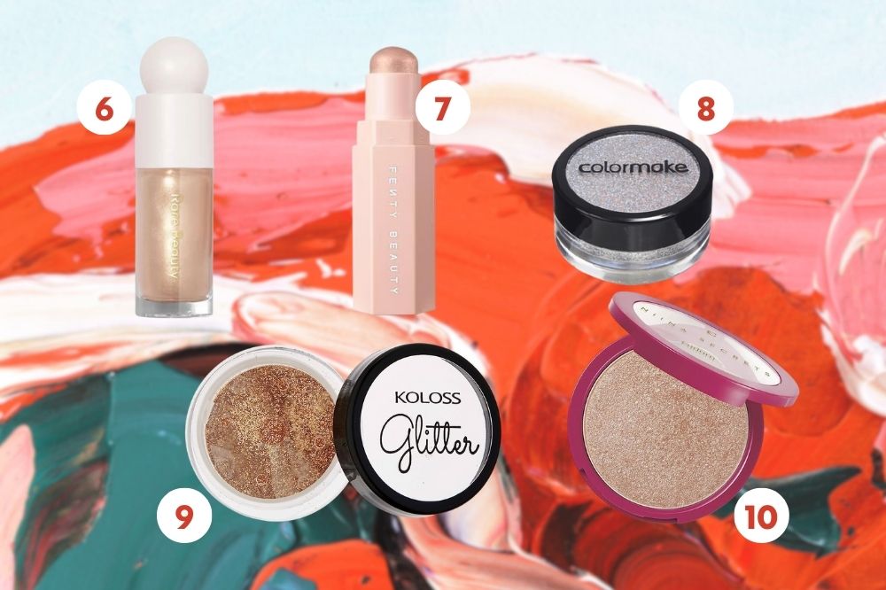 produtos-diamond-lips-opções Montagem com fundo nas cores azul, laranja e verde. Na frente, 5 opções de produtos.